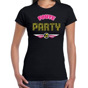 Bellatio Decorations foute party t-shirt - dames - zwart - foute party outfit kleding