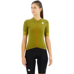 Sportful Monocrom Korte Mouw Wielertrui Groen S Vrouw