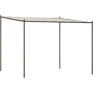 vidaXL Prieel 3x3 m 180 g/m² stof en staal wit - Prieel - Prielen - Tuin Prieel - Tuinpaviljoen