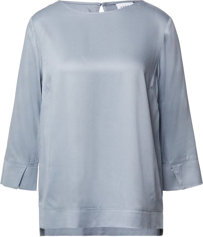 comma - Blouse - Viscose - 3/4-mouwen - Ronde Hals - Splitdetails