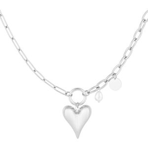 Bedelketting Pearl Baby - Zilverkleurig- Sieraden voor vrouwen - Ketting Dames - Cadeau