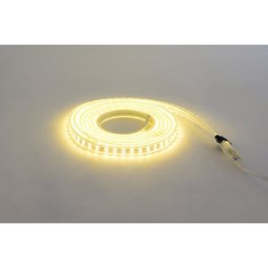 5m - LED strip -Lichtstrip met aansluiting- Directe 220V aansluiting - Dimbaar - Geen driver nodig - Keuken - Slaapkamers - Woonkamers-IP67 Waterdicht-100cm(1M)- 120Led/1meter- 16W/1meter - 1920Lumen -3000K WarmWit licht