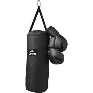 Sac de frappe sur pied - HOMCOM - punching ball réglable 126-144 cm avec gants et pompe adolescent - acier - noir - Sport