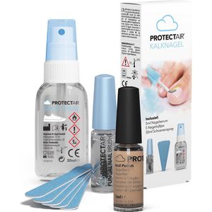 ProtectAir Compleet kalknagel behandel pakket: Tinctuur met kwastje + schoenspray + ademende Nagellak | Schimmelnagel Behandeling