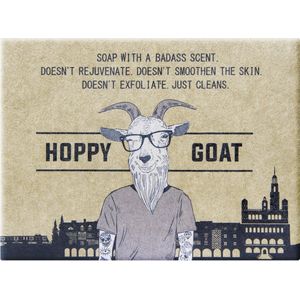 LaQ Hoppy Goat Soap Bar - Natuurlijke Glycerine Zeep - Handgemaakt & Vegan - Mannenzeep - 85g