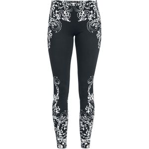 Black Premium by EMP Zwarte legging met print - Dames - S