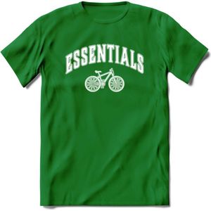 Bike EssentialsT-Shirt | Souvenirs Holland Kleding | Dames / Heren / Unisex Koningsdag shirt | Grappig Nederland Fiets Land Cadeau | - Donker Groen - XXL