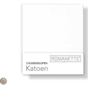 Romanette Kussensloop Katoen Wit 60 x 70 cm (2st)