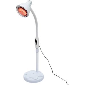 Collox Infrarood warmtelamp - Elektrische Thermotherapielamp - Pijnverlichting - Lichttherapie - 360 graden draaibaar - In hoogte verstelbaar - Rood licht verwarming - Wit