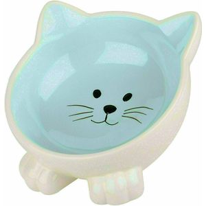 Happy pet voerbak kat orb blauw / creme