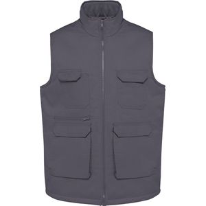 WK. Designed To Work Gewatteerd unisex gilet in polykatoen met veel zakken WK607 - Convoy Grey - S