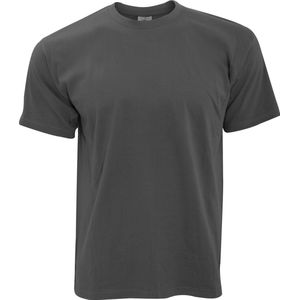 B&C Exact 190 Heren Ronde Hals T-Shirt / Heren Korte Mouwen T-Shirt (Donker Grijs)