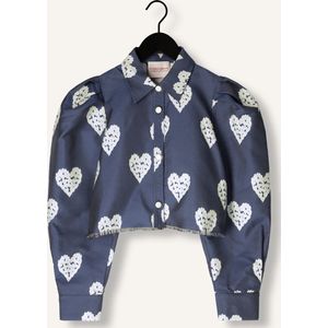 Studio Amaya - Heart Jacket - Zomerjas - Blauw - Katoen