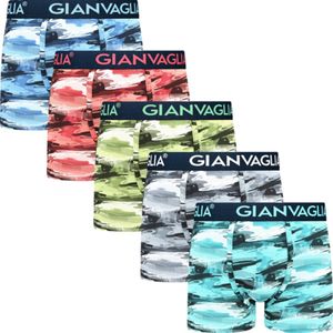 GIANVAGLIA® Deluxe 5-Pack GVG-5076 Heren Katoenen Boxershort L