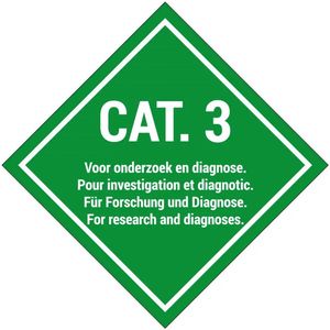 Categorie 3 onderzoek en diagnoses bord - Dibond - 10 x 10 cm