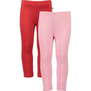 Blue Seven - 2pack - Leggings - Biologische Katoen - Oudroze - Rood - Maat 110