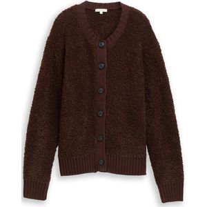 TOM TAILOR - Gebreid Vest - Donkerbruin