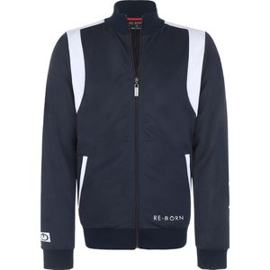 Re-Born - Sportkleding - Sporttop - Trainingskleding - Sport trainingsjack - Heren - Donkerblauw - Maat S