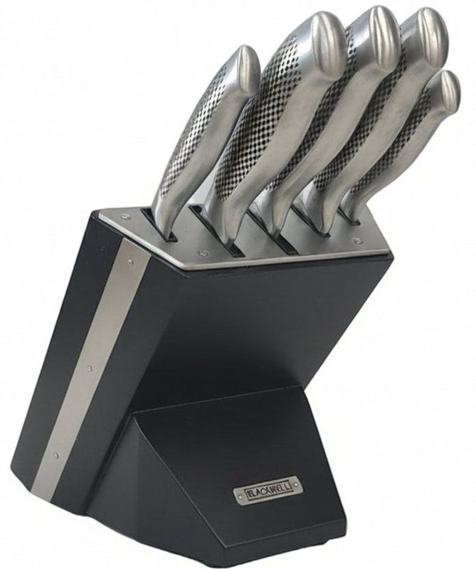 Blackwell Messenblok - Noire - Koksmes, Santokumes, Broodmes, Officemes & Schilmes 6-delig