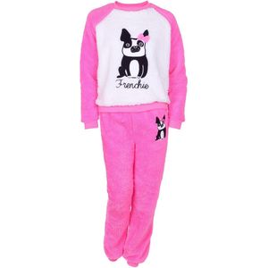 Warme roze bulldog pyjama