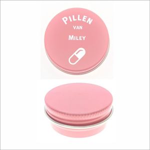 Pillen Blikje Met Naam Gravering - Miley