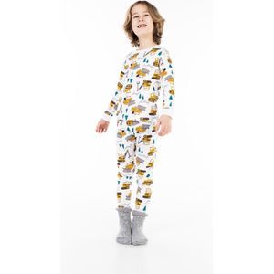 Pyjama met Bulldozer - 100% Katoen - Super Comfortabel
