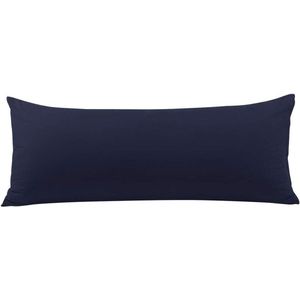 Provento - Lichaamskussensloop van geborstelde microvezel, serie 1800, marineblauw, 51 x 140 cm.