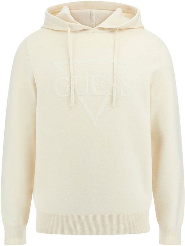 GUESS - Joby - Hoodie - Crème / Wit - Met Capuchon en Trekkoord