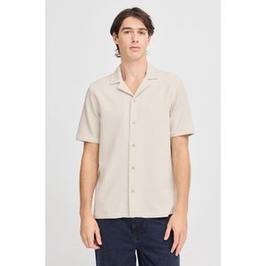 Gebreid overhemd - Beige