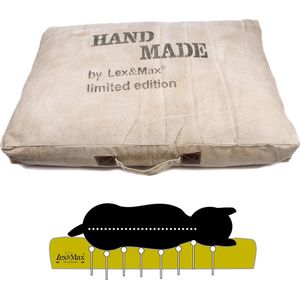 Lex & Max Handmade - Orthopedisch - Hondenkussen - Boxbed - 75x50cm - Zand