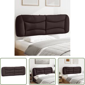 vidaXL Beddecoratie - Hoofdkussen - Hoofdbordkussen Hvar 160 cm stof donkerbruin - Hoofdsupport - Leeshoek - Televisiekijken