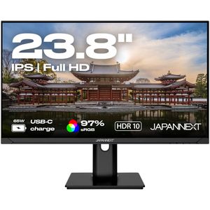 JAPANNEXT - JN-IPS238FHDR-C65W-HSP - Monitor - 23,8 inch - Full HD - IPS-paneel - USB-C Opladen