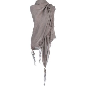 Omslagdoek - Boho - Veer - Taupe