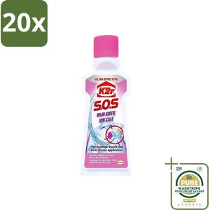20 x K2R - SOS Vlekverwijderaar - Wijn & Koffie - 50ml - Grootverpakking - Wijnvlek Verwijderen - Koffievlek Verwijderen - Vlekverwijderaar - Vlekken Op Textiel - Vlekken Op Kleding