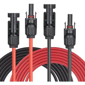 Zonne-kabel 6 mm² - Duurzame zonne-verlengkabel voor zonnepanelen en camperaansluitingen (2 m)