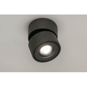 Lumidora Opbouwspot 73446 - MADISON - Ingebouwd LED - 9.0 Watt - 950 Lumen - 2700 Kelvin - Zwart - Antraciet donkergrijs - Metaal - Buitenlamp - Badkamerlamp - IP65