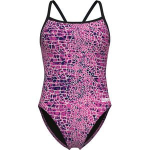 Arena Badpak Challenge Back Snakeskin Roze