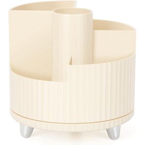 Make-up cosmetische organizer, 360° roterende lippenstift schoonheidsorganizer, multifunctionele cosmetische make-up organizer - Wit