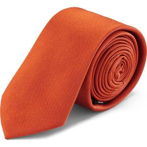 Bohemian Revolt Oranje stropdas van zijden twill voor heren - 6 cm