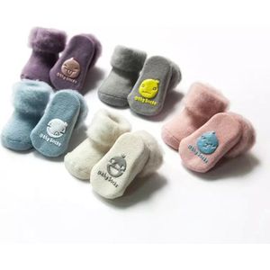 Vemia ® Crème - Sok pantoffels - 0-6 maanden  - Antislip -