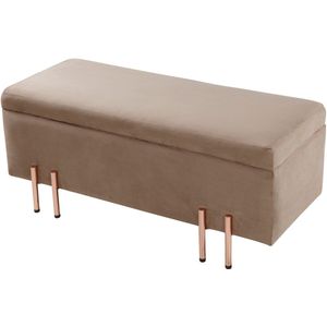 Bankje Dals met opbergruimte 100x40x42 cm bruin [en.casa]