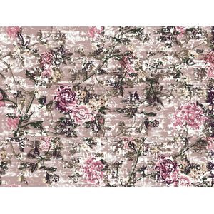 Vloerkleed vinyl | Pink Lady, Vintage bloemen oud roze | 170x240 cm | Onze materialen zijn PVC vrij en hygienisch