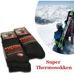 12-pack Super Thermosokken | Maat 39/42 | Zwart kleur