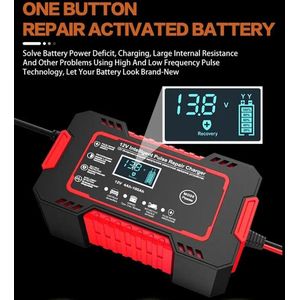 AliExpress-collectie Auto Acculader 12V 6a Pulse Reparatie Lcd-Display Smart Fast Charge Agm Deep Cycle Gel Lood-Zuur Oplader Voor Auto Motorfiets