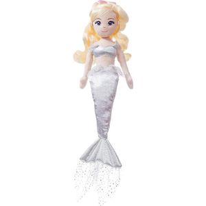 Aurora - Sea Sparkles - Mermaid - Zeemeermin - Belle - Zilver- 42 cm