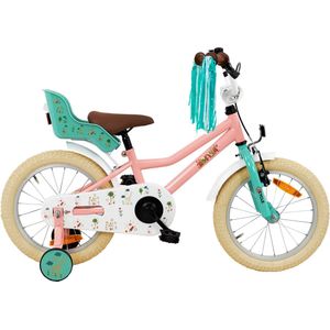 2Cycle Kenya - Kinderfiets - 16 inch - Roze - met Poppenzitje - Meisjesfiets - 16 inch fiets