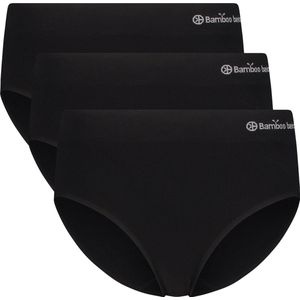 Comfortabel & Zijdezacht Bamboo Basics Rosa - Bamboe Rib Briefs (Multipack 3 stuks) Dames - Naadloos - Onderbroek - Ondergoed - Zwart - XL