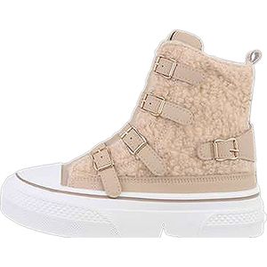 Dilena fashion teddy beige high sneakers