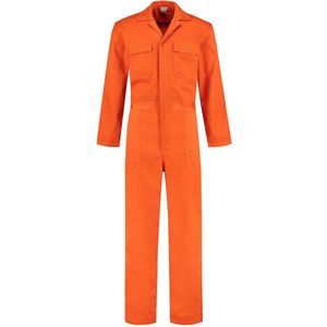 Overall polyester/katoen oranje maat 50