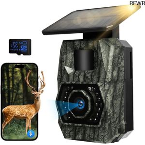 RFWR® WiFi Wildcamera met Zonne-energie en Nachtzicht voor Dierenbewaking